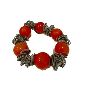 Fun and funky artisan designed stretch bracelet. EUC
